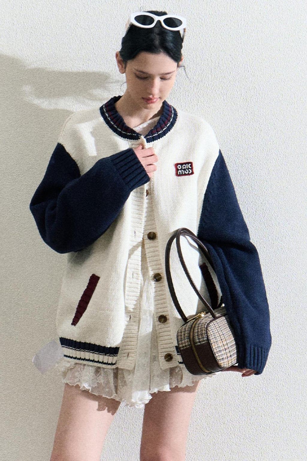 Varsity-Style Cardigan Jacket