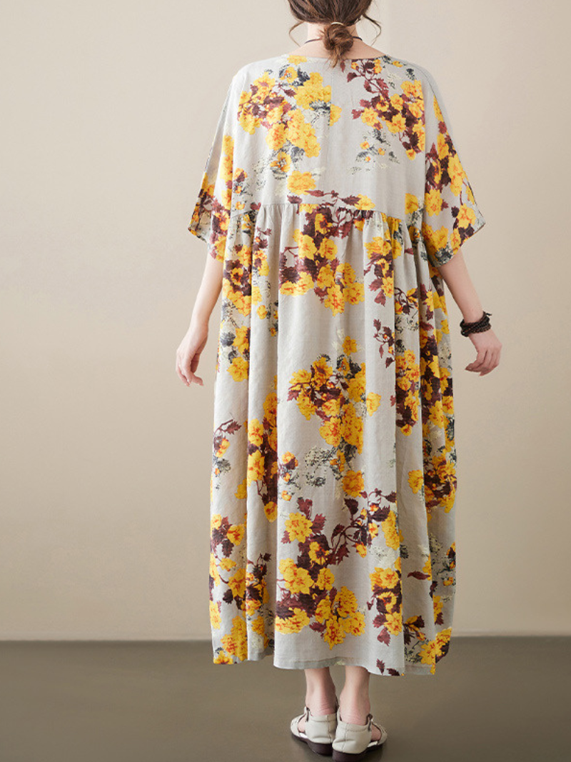 Heaven On Earth Round Neck Smock Dress