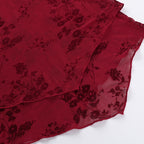 Beverly Mini Dress Maroon