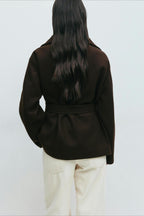 Structured Double Faced Wool Midi Coat
