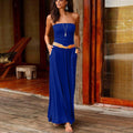 Olation Strapless Jersey Maxi Dress Navy