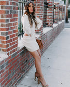 December To Remember Mock Neck Sweater Dress Ivory