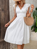 Farah Sleeveless V-neck Dress for Women Chic Boutique Style