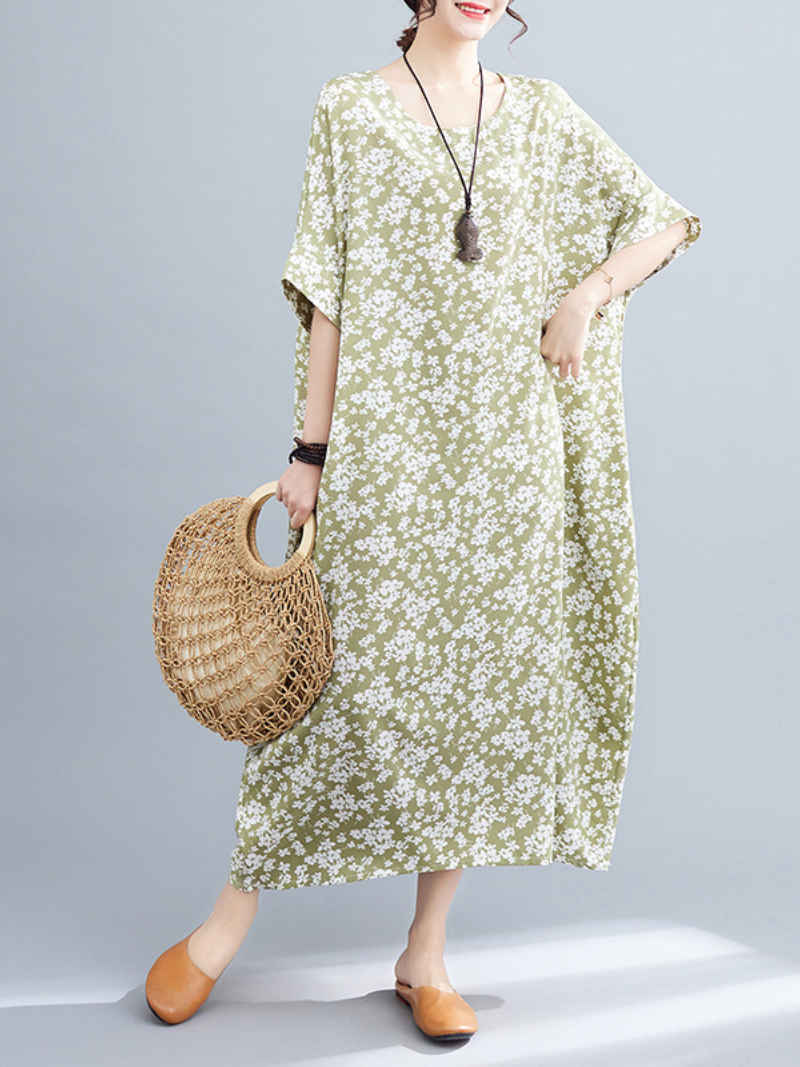 You're My Destiny Round Neck Kaftan Dress