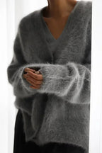 Oversized V-Neck Knit Cardigan