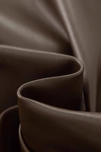 Slim PU Leather Elastic Waist Straight Pants