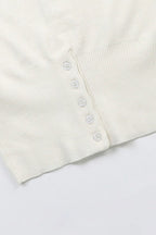 Embroidered Cotton V Neck Cardigan