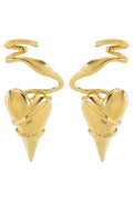 Fashionable Thorn-wrapped Heart Earrings