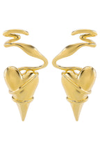 Fashionable Thorn-wrapped Heart Earrings