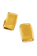 Metallic smooth rectangular earrings