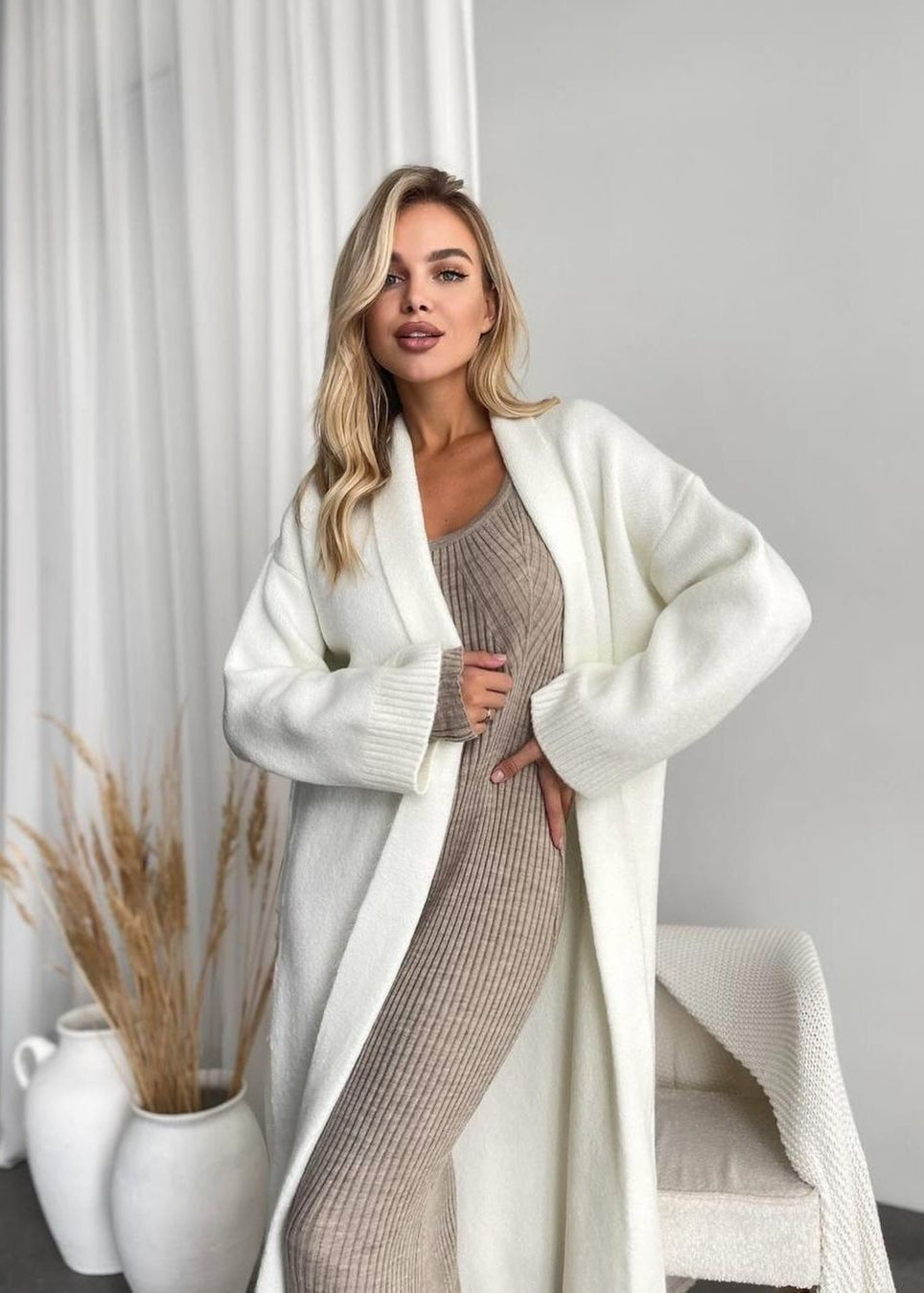 Winterhaven Knit Duster – Longline Open Cardigan