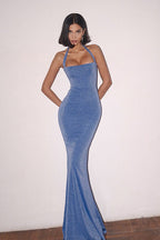 Luminous Mermaid Halter Neck Formal Dress