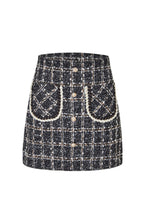 Brisa Black Plaid Skirt Black