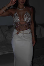 Fashionable Holiday Beach Multi-Layer Pearl Body Chain