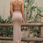 Hollow out cami maxi dress