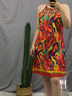 Ginebra Chic Multicolored Sleeveless Dress Boutique Collection
