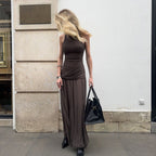Niger Maxi Dress Brown
