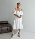 Fae Off Shoulder Dress White