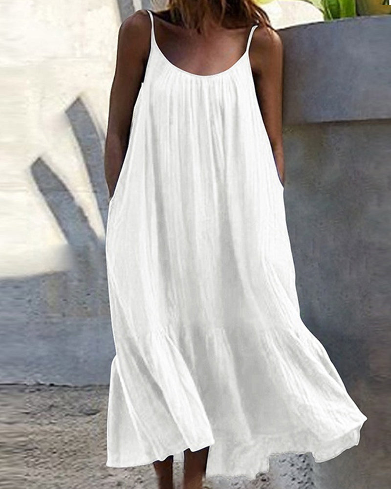 Fabiola Aesthetic Long White Summer Dress Designer Edit