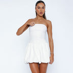 Bubble Babe Mini Dress White