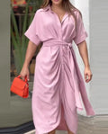 Summer Babe Midi Dress Pink