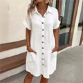 Viviana Effortless Summer Shirt Dress for Women Premium Wardrobe Essential