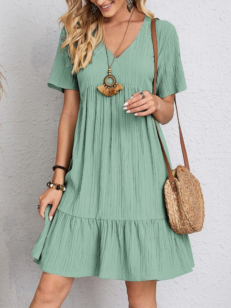 Malin Luxe V Neck Dress Chic Silhouette Collection