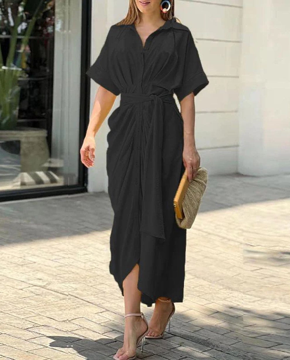 Summer Babe Midi Dress Black