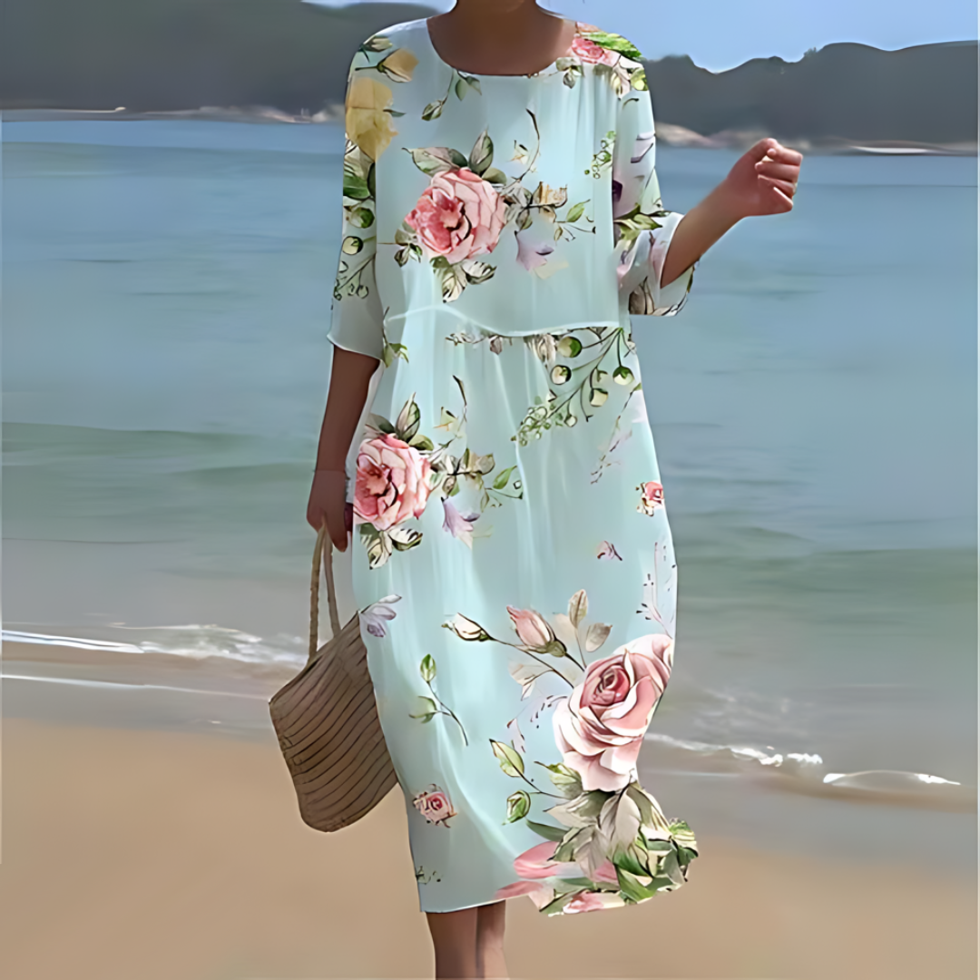 Jasmine Exclusive Women's Formal Dress with Floral Print Statement Occasion Edit