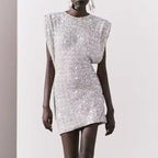 Party On Mini Dress Silver