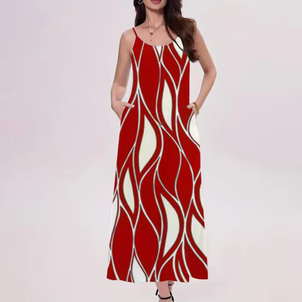 Serena Timeless Wave Print Dress Everyday Luxe Edit