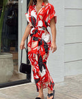Summer Babe Midi Dress Red