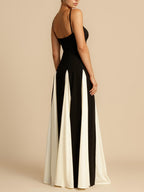 Elegance Panelled Tulle A - line Slip Maxi Dress