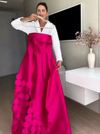 Orbit Flair Satin Gown