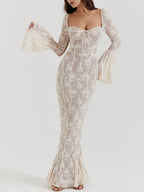Antoinette-Elegance Lace Maxi Dress