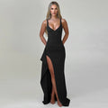 Maven Sheath Dress With Slit Black