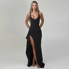 Maven Sheath Dress With Slit Black