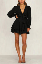 Express Yourself Ruffled Bowknot Mini Dress - 9 Colors