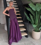 Nicoletta Luxe Strapless Long Dress Designer Edit