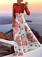 Fashion V-Neck Maxi Dress