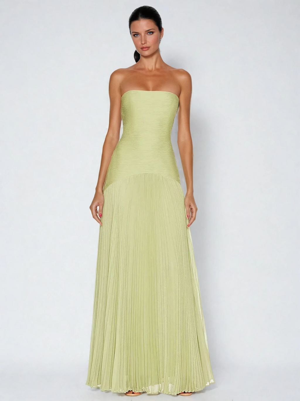SABRINA SLEEVELESS DROP - WAIST MAXI DRESS