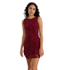 Beverly Mini Dress Maroon
