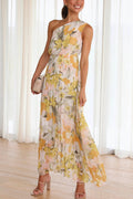 Elvia Luxe Printed Dress with Dropped Sleeves Everyday Edit