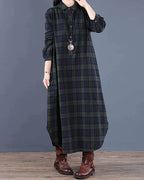 Esther Minimalist Dress Long Sleeve Checked Shirt Designer Edit
