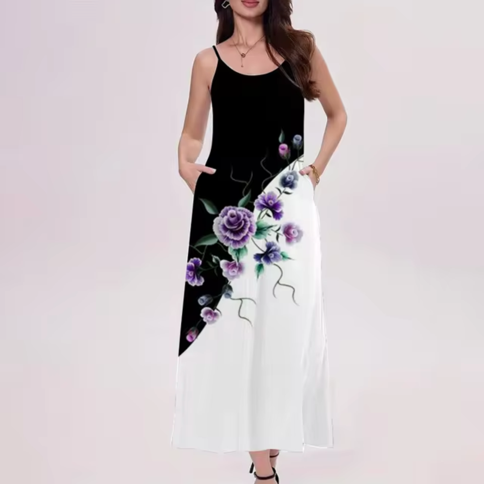 Silvia Boutique Long Color Block Dress Collection