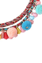 Ethnic Necklace & Fluffy Earring