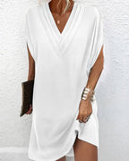 Kylie Exclusive Women's Lightweight and Breathable V Neck Summer Dress Statement Occasion Edit