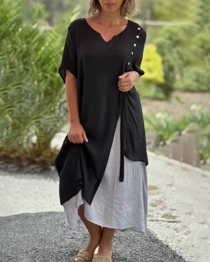Iliana Statement Short Sleeve Dress Designer Edit