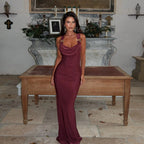 Solomon Maxi Dress Maroon
