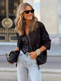 Black Sequin Coat